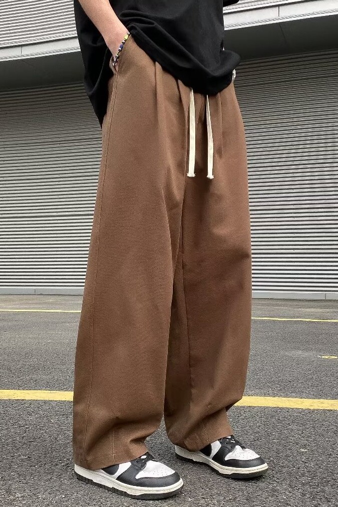 2025新款男宽松型日系简约纯色休闲裤潮K2925P38,男装休闲裤,星座1108-1