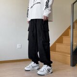 2025秋男士休闲裤灯芯绒工装口袋束脚宽松裤K119P35，男装工装外套，星座1108-1