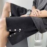 2025夏季男士潮流直筒牛仔短裤DK1656P40，男装牛仔裤，星座1108-1