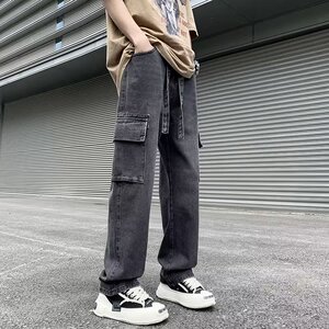 2025新款男士工装牛仔裤复古宽松休闲直筒裤 K6088 P55图片