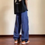 2025夏季新款纯棉工装裤纯色直筒长裤休闲裤男K8827P65，男装工装外套，星座1108-1