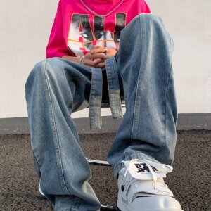2025新款男士休闲直筒牛仔裤 K1703图片