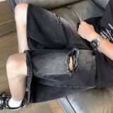 2025夏季破洞牛仔短裤DK710P40，男装牛仔裤，星座1108-1