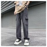2025新款男士工装牛仔裤复古宽松休闲直筒裤K6088P55，男装牛仔裤，星座1108-1