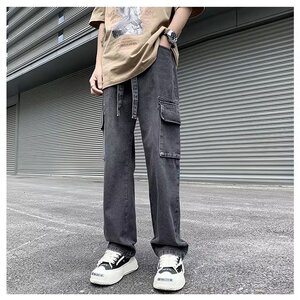 2025新款男士工装牛仔裤复古宽松休闲直筒裤 K6088 P55图片