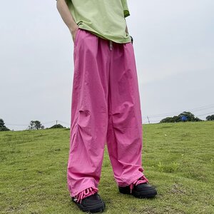 2025夏薄款速干时尚阔腿伞兵裤男降落伞裤子 K81 P40图片