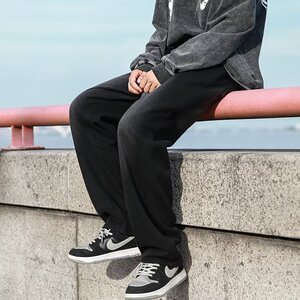 2025春新款宽松水洗阔腿老爹裤渐变直筒牛仔裤男长裤 K1081 P40图片