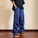 2025夏季新款纯棉工装裤纯色直筒长裤休闲裤男K8827P65，男装工装外套，星座1108-1