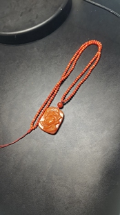 天然南红富贵花开配珊珊项链