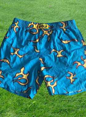 GOLF WANG 蓝色火焰 短裤 BLUE FIRE SHORTS 沙滩男女同款情侣