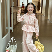 儿童新款 2026春季 可爱休闲两件套 女童甜美珍珠套装 栀了成长记童装