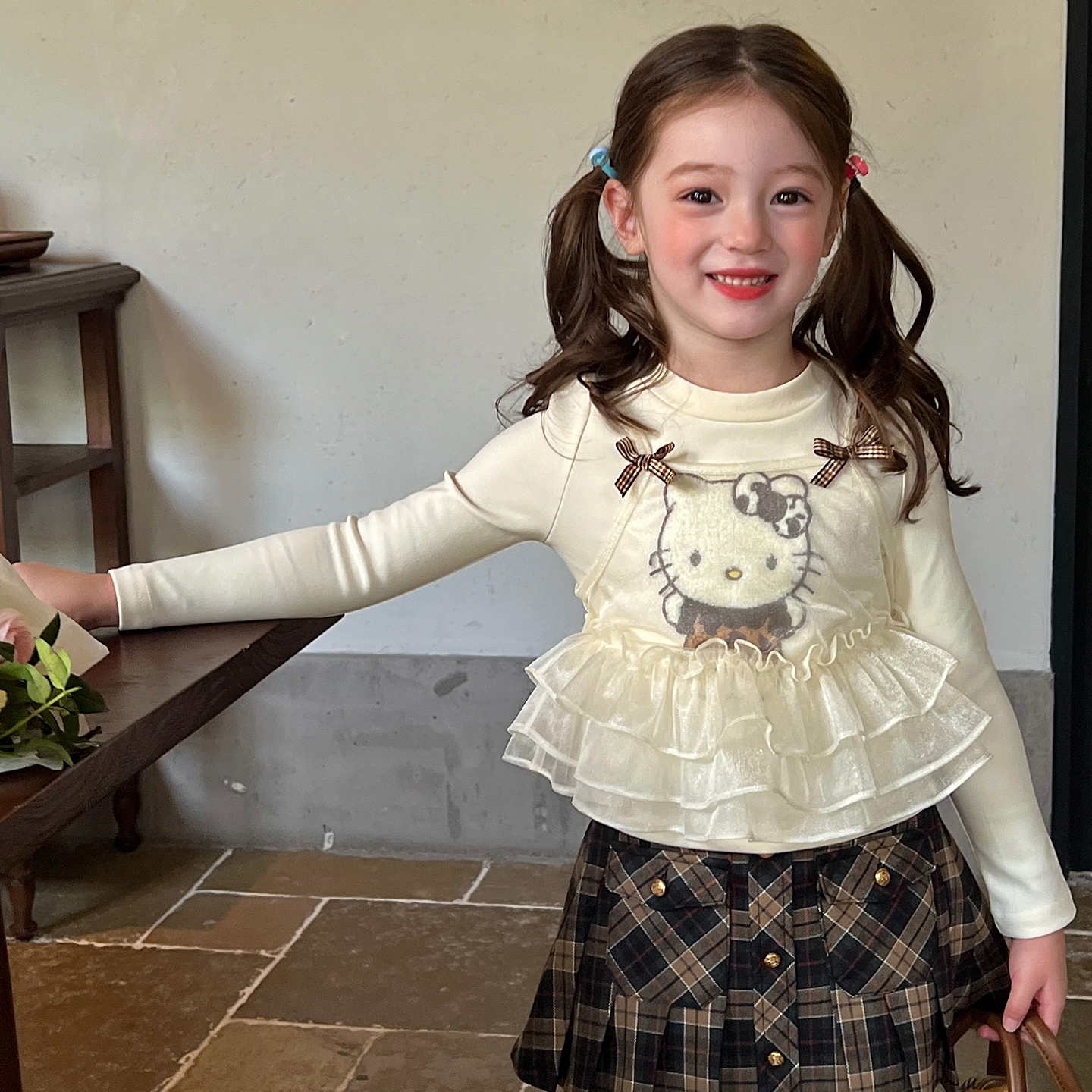 栀了成长记女童长袖上衣