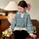 儿童宝宝时髦百搭针织衫 栀了成长记童装 女童民族风高领毛衣秋新款