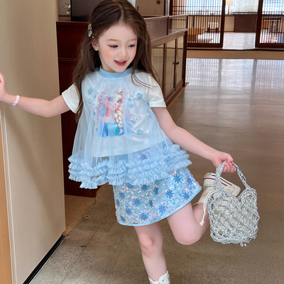 栀了成长记女童爱莎套装