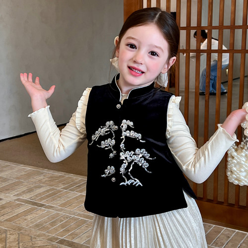 栀了成长记女童夹棉马甲