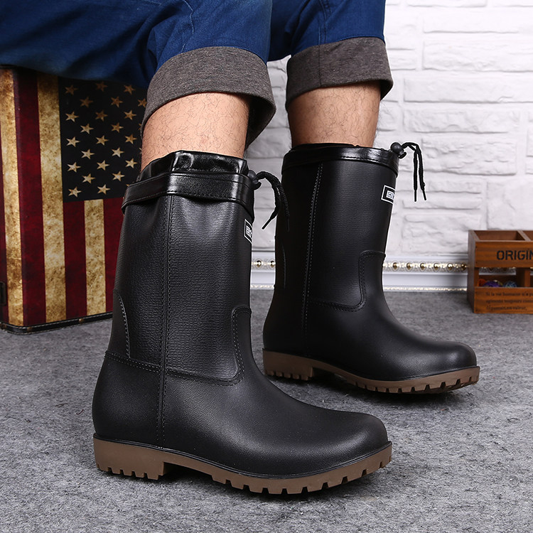 Chaussures - bottes caoutchouc homme pour hiver - semelle tendon - Ref 974099 Image 3