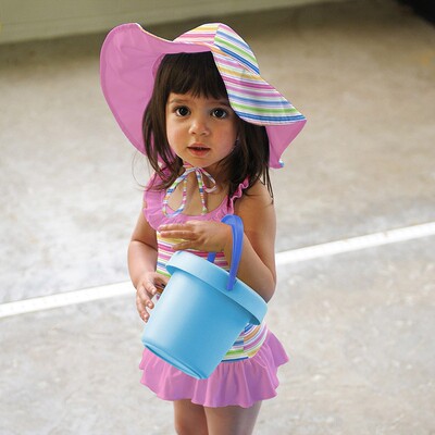 宝宝宽檐帽遮阳帽防晒帽iplay．