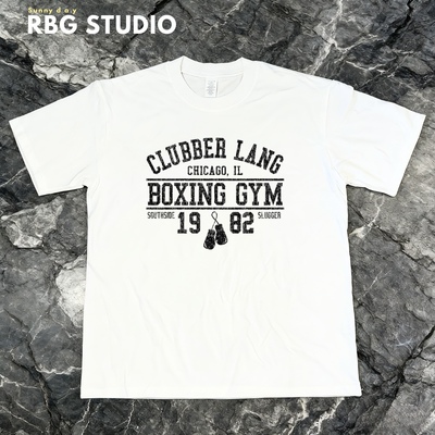 拳击短袖 拳击T恤  拳击衣服 拳击训练衣服 复古boxing运动短袖