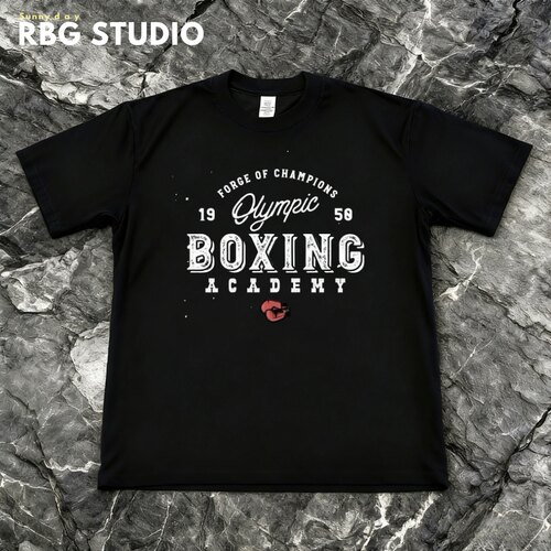 拳击短袖 拳击T恤  boxing衣服 拳击训练衣服 复古印花运动短袖