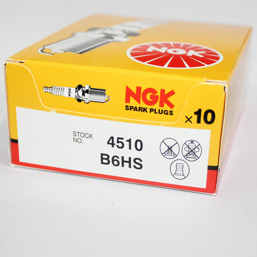 NGK无电阻镍合金火花塞B6HS适用于小型汽油机消防泵两冲程船外机