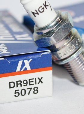 NGK铱金火花塞DR9EIX适用于IX27 D9EA DR9EA JR8B JR9B DPR9EA-9