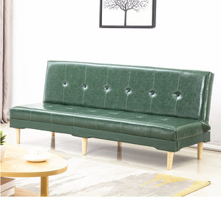 小公寓皮革艺术沙发床可折叠出租客厅公寓理发店简单的懒惰午休