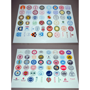 2026美国大学百大名校徽贴纸 防水不干胶贴箱包贴笔记本贴可定制