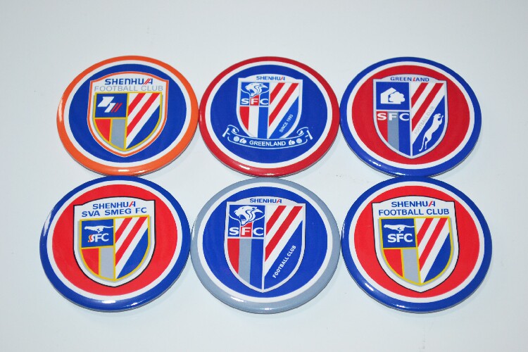 中超足球队周边 上海绿地申花 标志队徽/徽章/胸章冰箱贴/贴纸