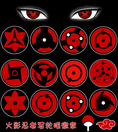 动漫周边 火影忍者 宇智波一族 血继限界 写轮眼 徽章胸章冰箱贴