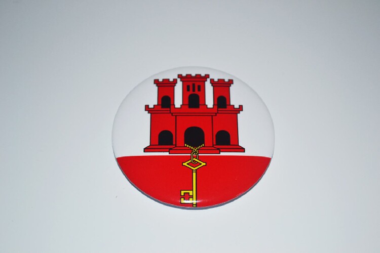 文化周边 直布罗陀 国旗徽章胸章胸针冰箱贴 可定制贴纸墙贴卡贴