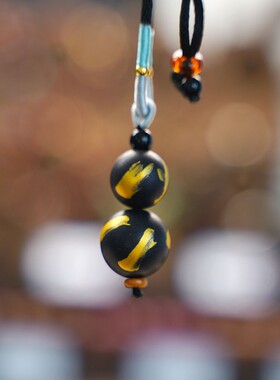 大四合单珠香牌香薰毛衣链