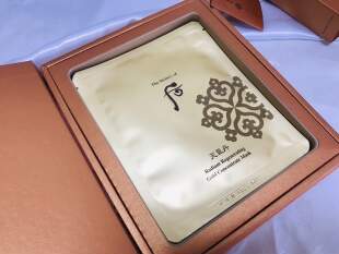 韩国whoo 修护紧致抗滋润补水 后天气丹黄金安瓶面膜贴6片装