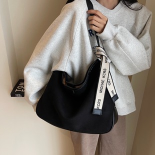 EUNICE 大容量单肩包复古百搭托特包 EXQUISITE麂皮绒磨砂包包女款