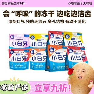 喵君 冻干洁齿棒零食预去除牙结石除口臭助消化 小壳小白牙猫零食