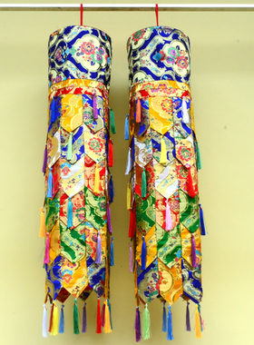 藏式风格居家室内吉祥装饰藏族特色寺院佛堂用品金皮胜利幢幡1米