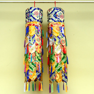藏式风格居家室内吉祥装饰藏族特色寺院佛堂用品金皮胜利幢幡1米