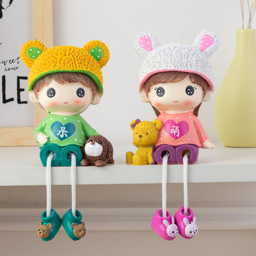 卡通情侣吊脚公仔礼品房间