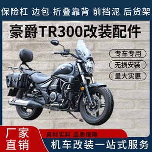 适用豪爵TR300都市版plus铝合金折叠靠背后货架旅行版摩托车改装