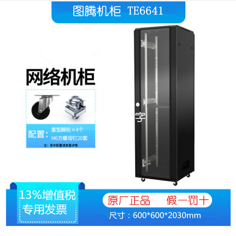 商城认证 正宗 图腾机柜 TE6641 41U 机柜 2米 上海市区免费送货