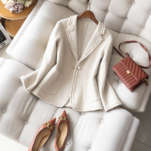 羊毛双面呢常规小稥风西装