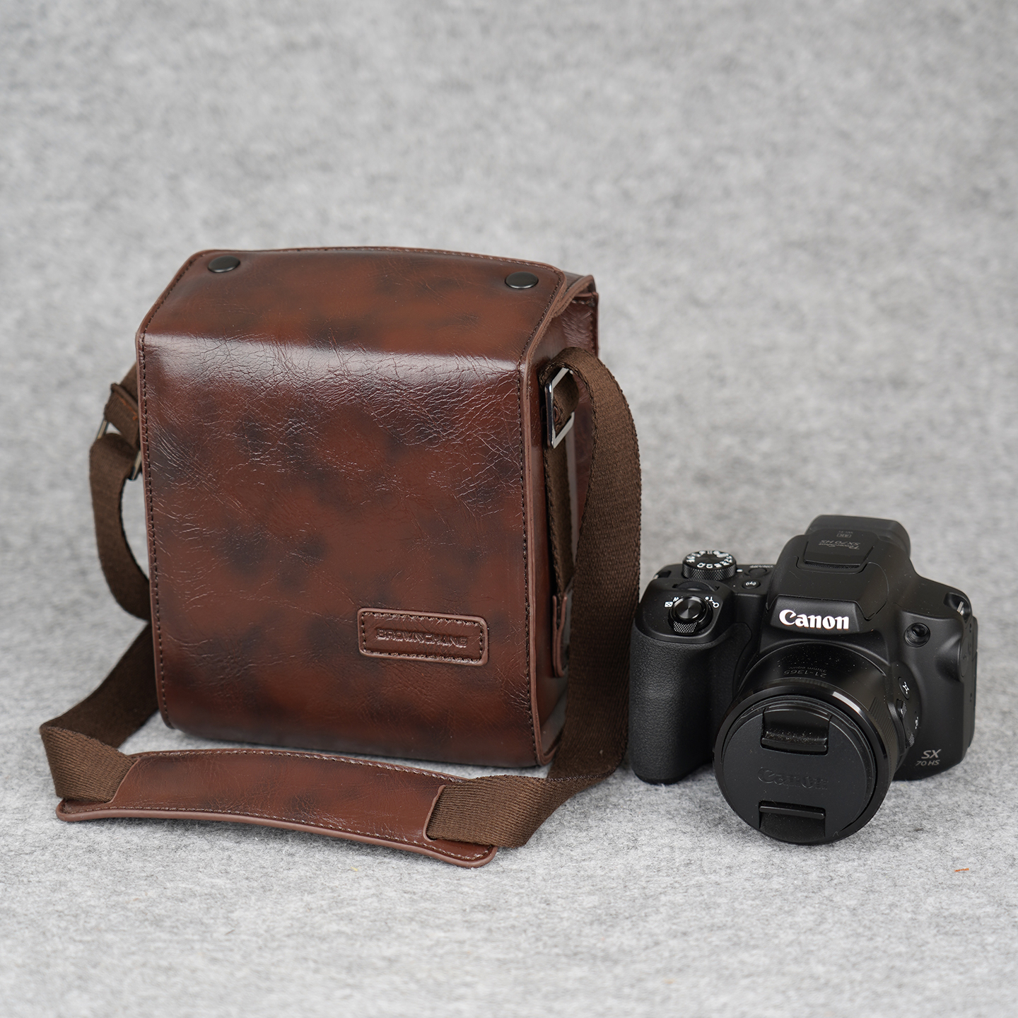 小长焦微单复古皮革相机包