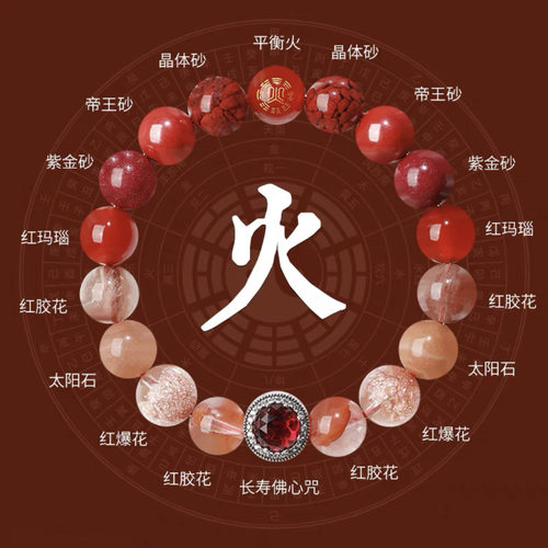 五行补金木水火土多宝手链男女款五行平衡能量手串护身符海蓝宝