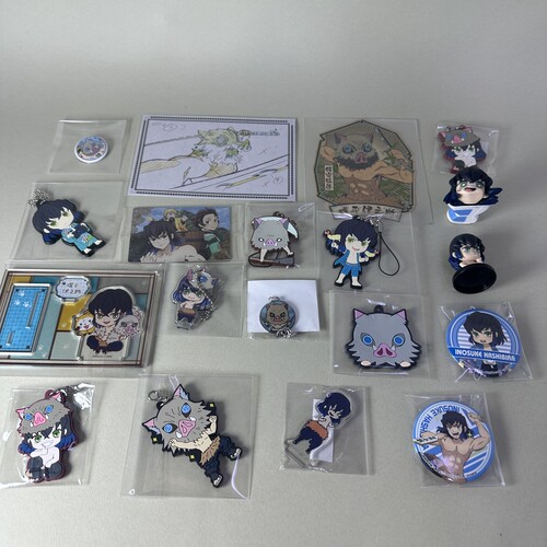 【鬼灭之刃】正版日谷中古吧唧嘴平伊之助个人池猪猪挂件徽章新7