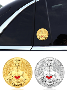 抗击疫情逆行天使大爱无疆纪念金属贴护士医生汽车车贴节日礼物