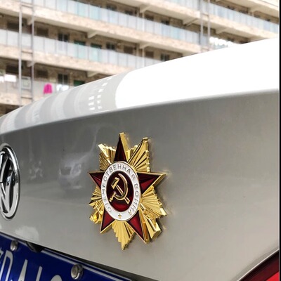 二战苏联英雄立体金属徽章划痕贴