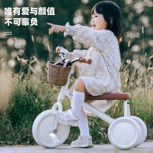 复古儿童三轮车脚踏车宝宝2 3岁三轮单车ins小孩简约脚蹬车自行车
