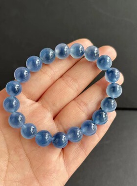 跨境糖心玛瑙蓝色水晶手链 清新款小众设计玛瑙=手串