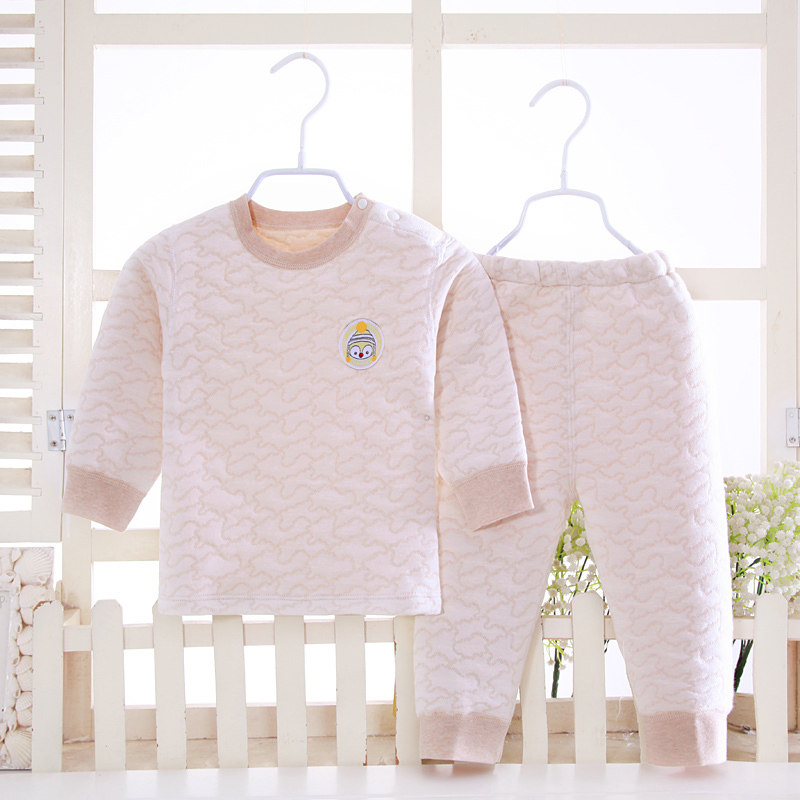 哈咪奇婴儿保暖内衣套装新生儿秋冬加厚彩棉秋衣宝宝纯棉儿童棉衣