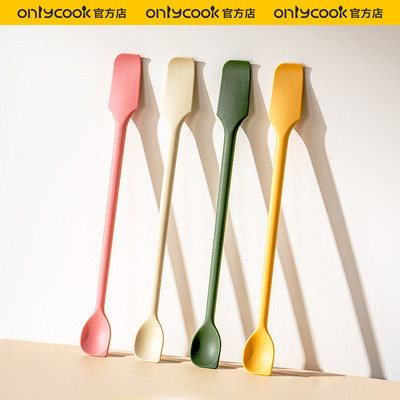 onlycook双头长柄多功能硅胶勺子