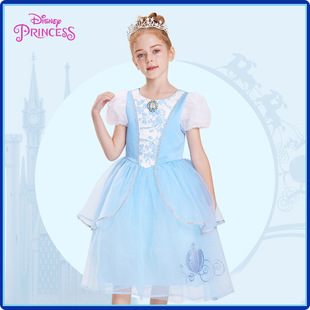 迪士尼官方正品辛德瑞拉仙帝灰姑娘豪华公主裙女童舞会演出服